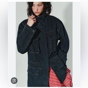 ZARA TOPSTITCHING POCKET JACKET